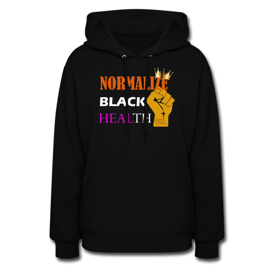 Women's Normalize Black Health Hoodie - black