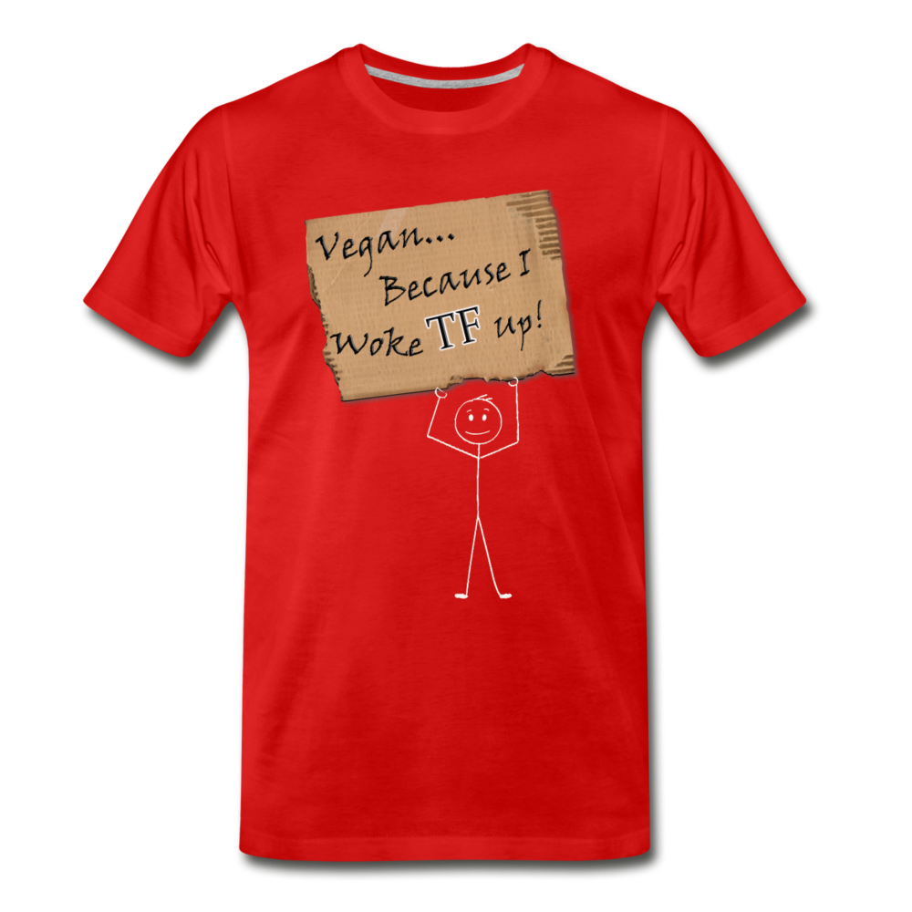 Men's Woke TF Up Premium T-Shirt - red