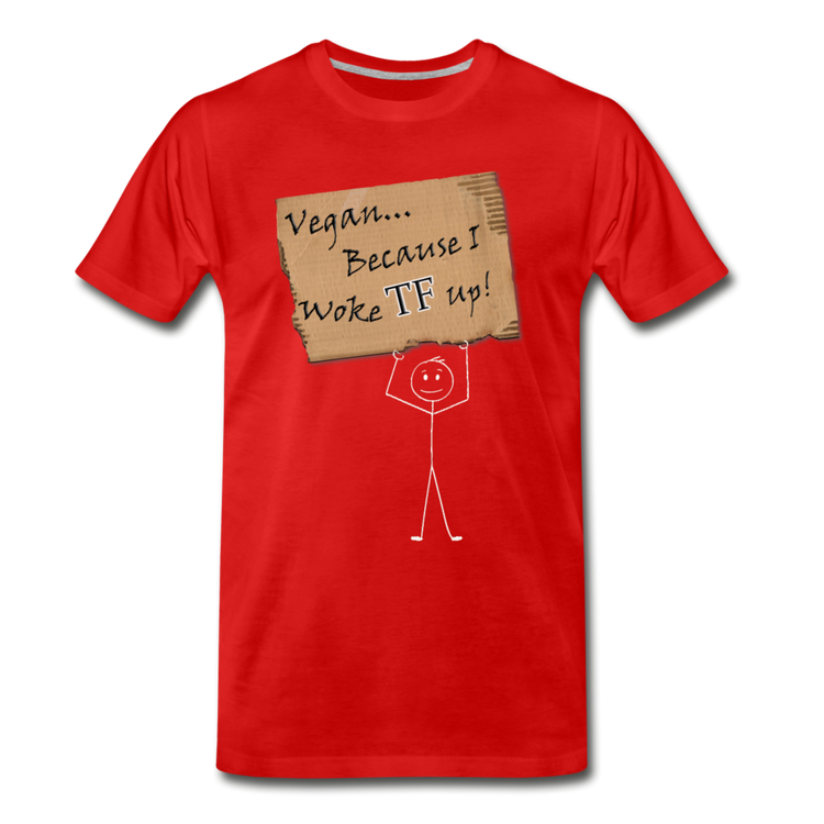 Men's Woke TF Up Premium T-Shirt - red