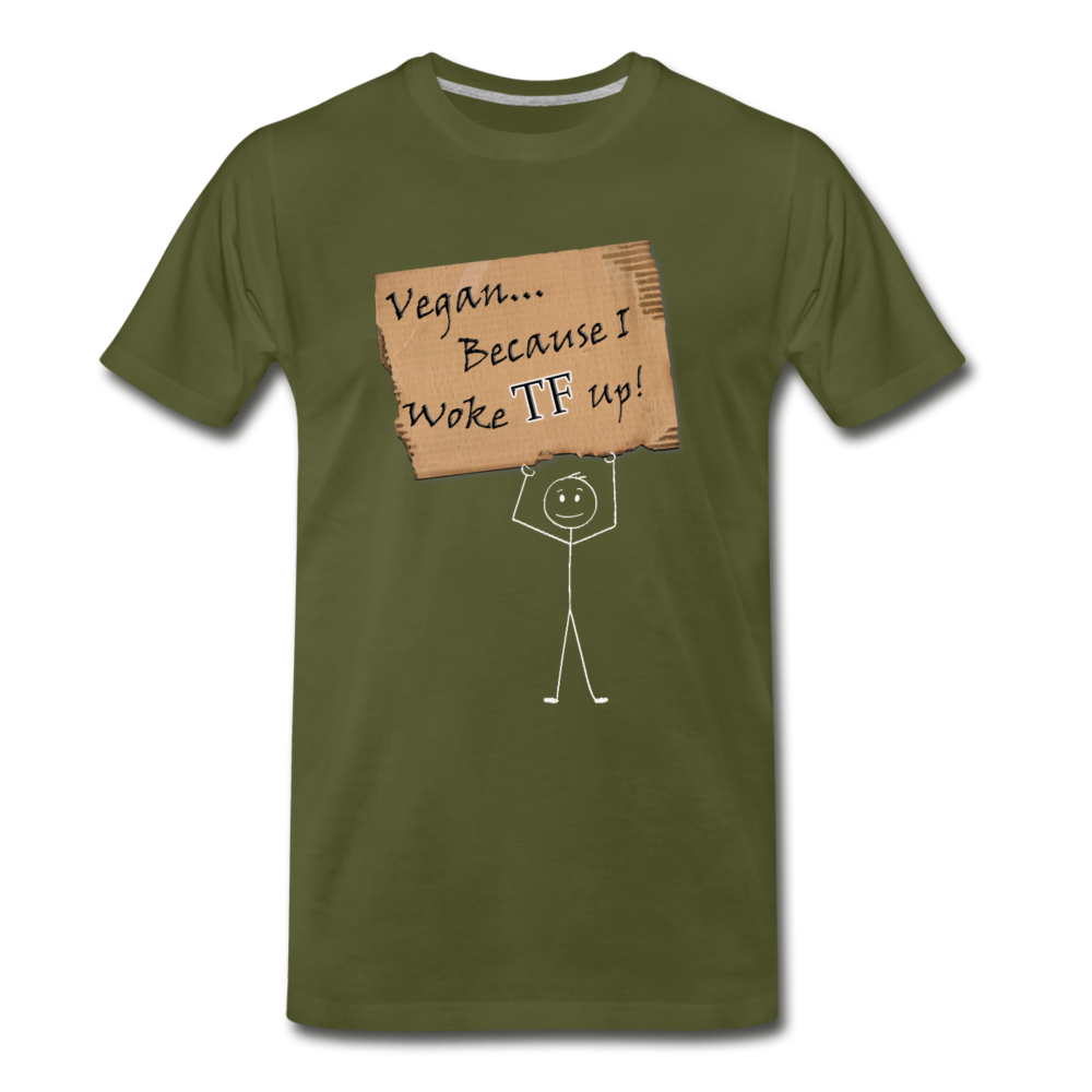 Men's Woke TF Up T-Shirt - olive green