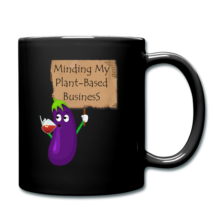 Minding My Plant-Based Business Mug - black