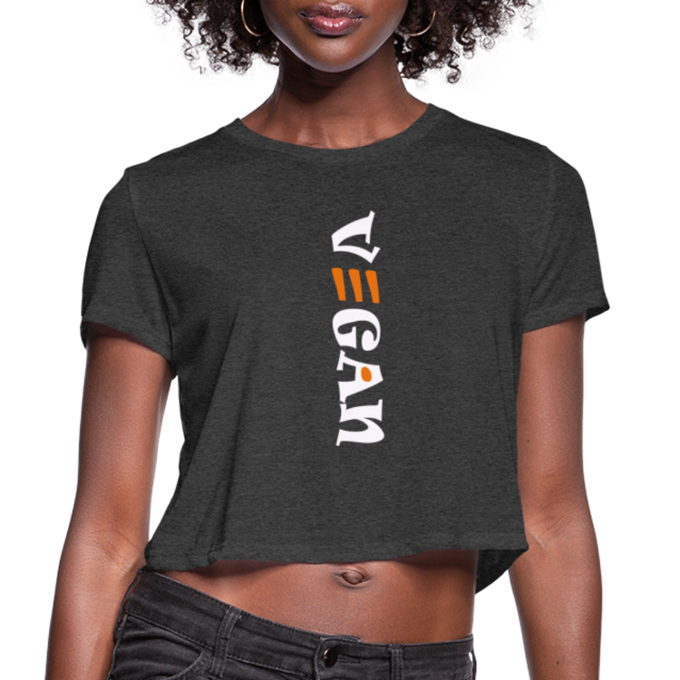 Women's Vegan Cropped T-Shirt - deep heather