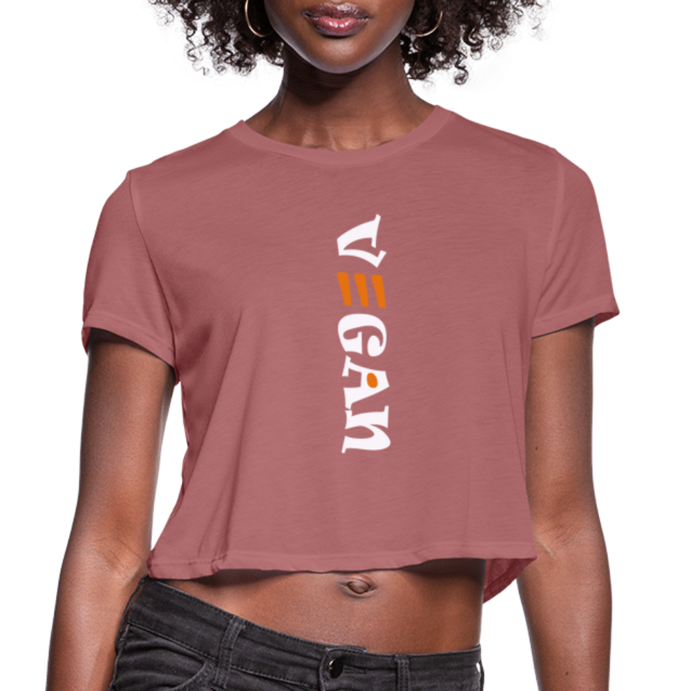 Women's Vegan Cropped T-Shirt - mauve