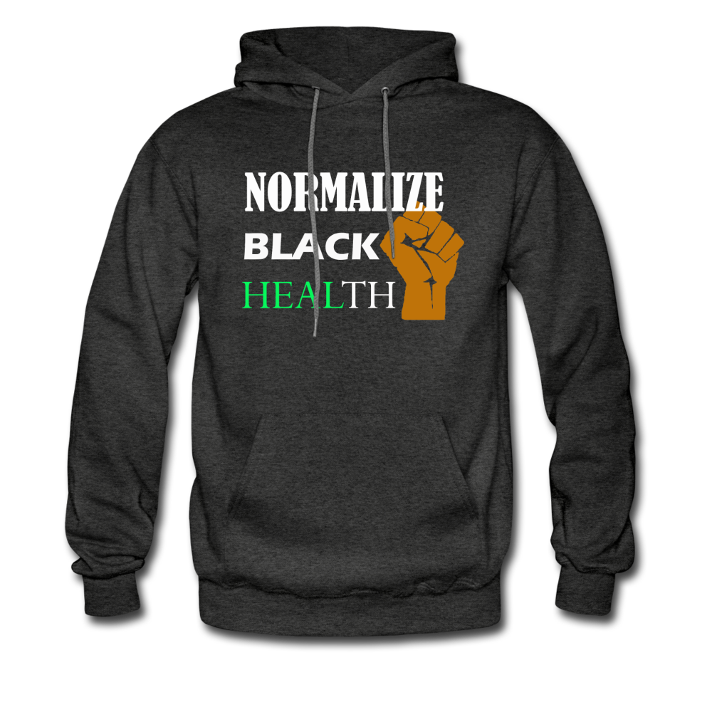 Men's Normalize Black Health Hoodie - charcoal gray