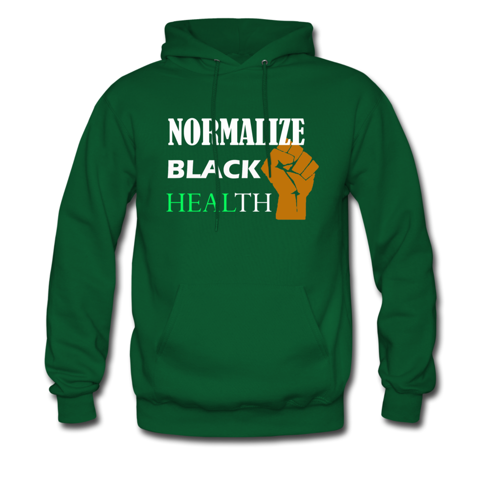 Men's Normalize Black Health Hoodie - forest green
