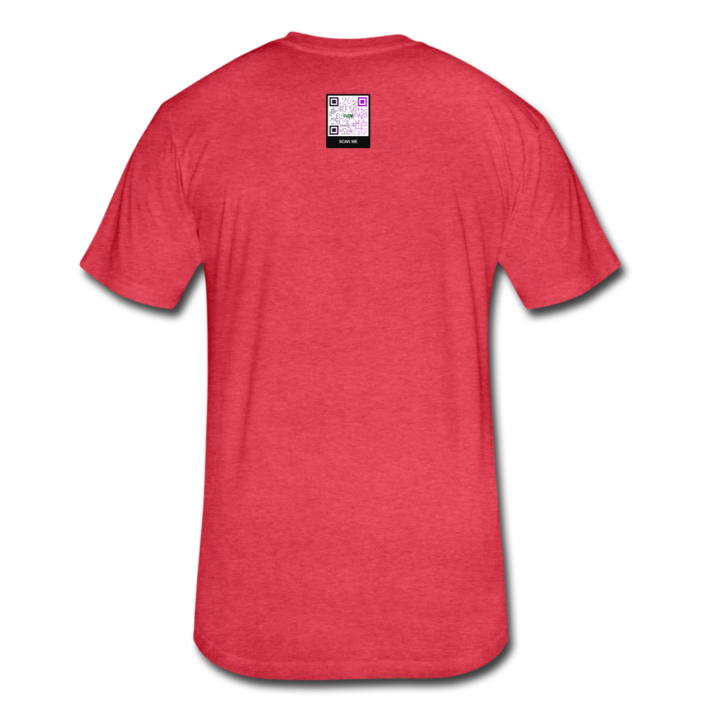 Men's Fitted Veganesai Fredo T-Shirt - heather red