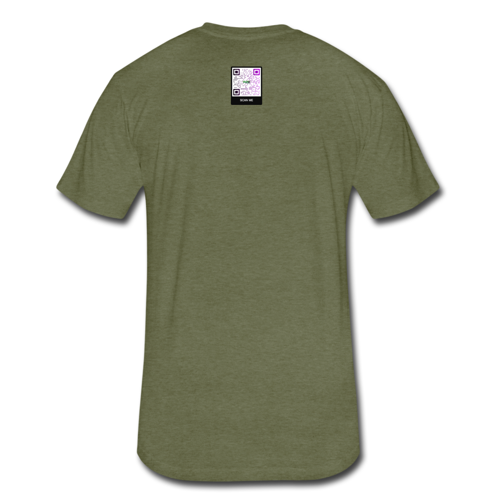 Men's Fitted Veganesai Fredo T-Shirt - heather military green