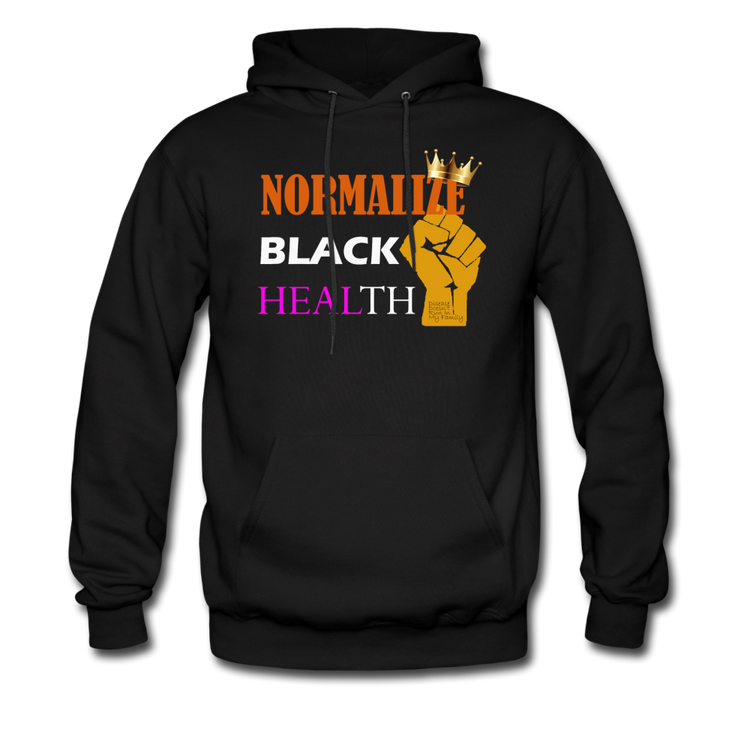 Men's Let's Normalize Black Health Hoodie (Alternative Design) - black