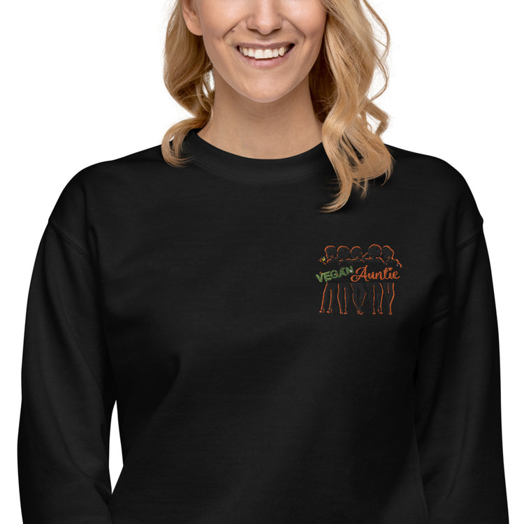 Vegan Auntie Embroidered Crewneck (unisex)